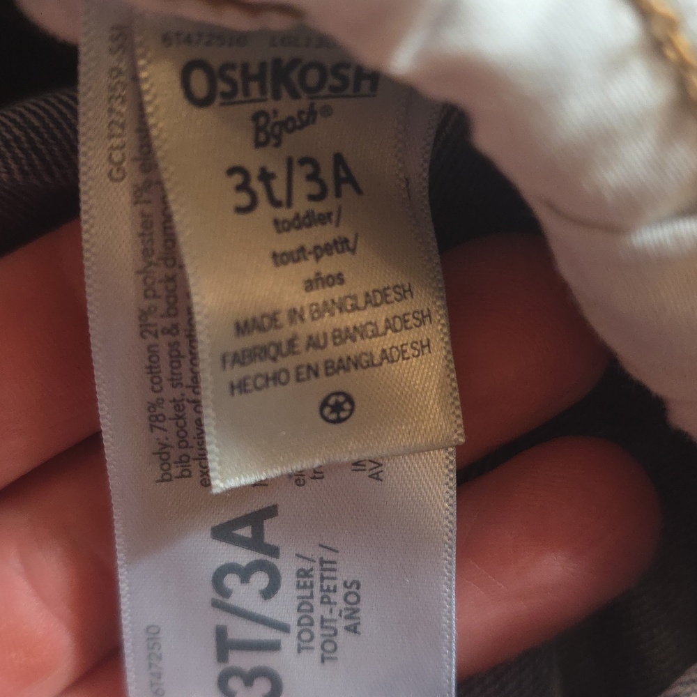 Carter's Overalls Childrens lot of 3 Corduroy Denim size 3T Jean - Picture 3 of 7